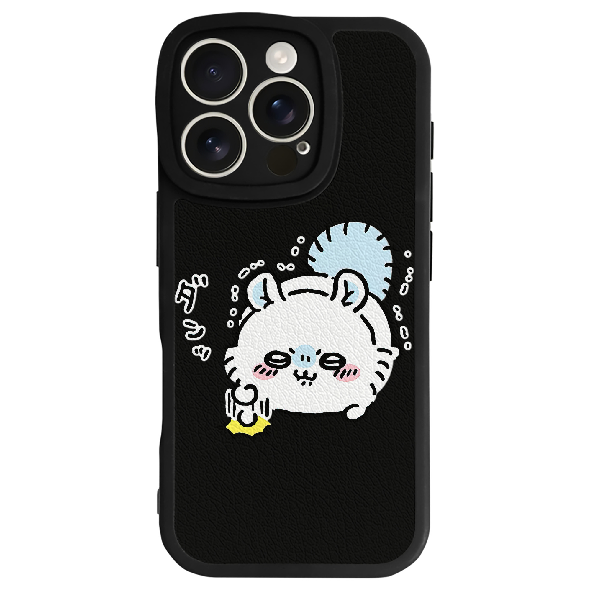 （画像用） ちいかわ モモンガ Chii-kawa Momonga 【iPhone 16シリーズ対応】シリコンスマホケース（レザー調） 材質：シリコン